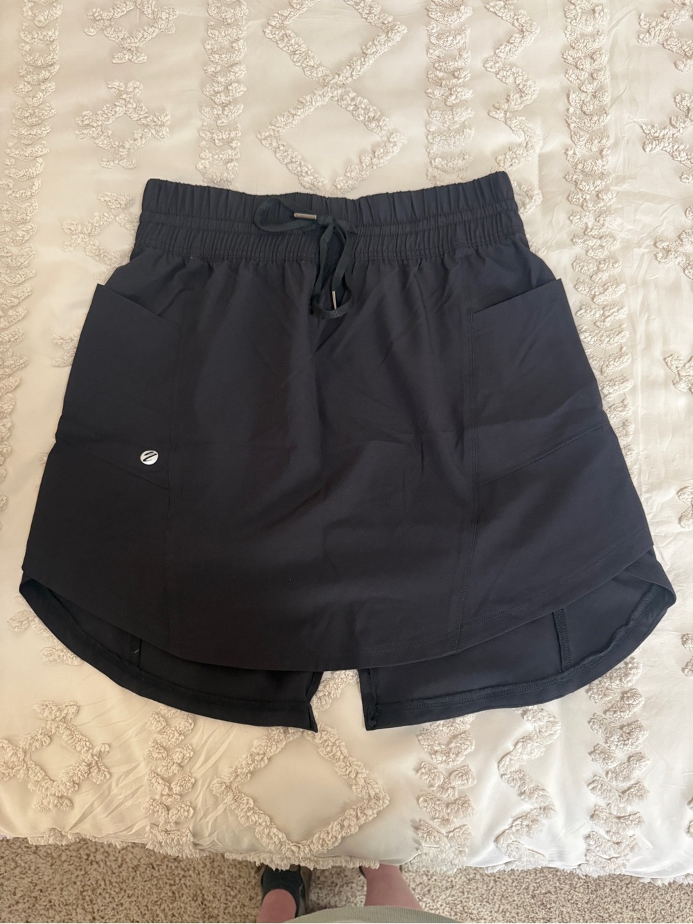 Nani- Black Women's Athletic Skort with Drawstring Waist
